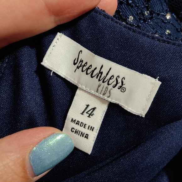 Navy blue sparkle dress - Picture 4 of 5